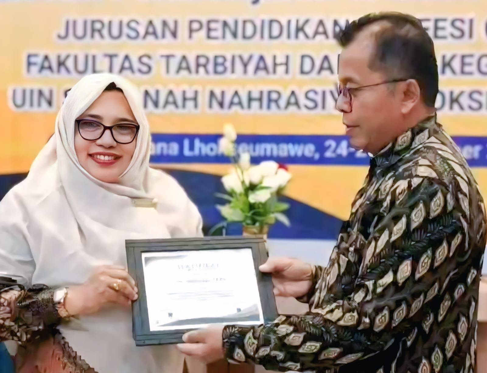 Dr. Nurmaida, M.Pd., Kepala SMA Negeri 1 Kuta Makmur Jadi Pemateri Workshop PPG FTIK UIN Sultanah Nahrasiyah Lhokseumawe: Bahas Inovasi Pembelajaran di Masa Bencana